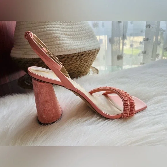 Sam Edelman Kia Block Heel Pink Size 6 Sandals Square Toe Ankle Strap - Picture 11 of 16